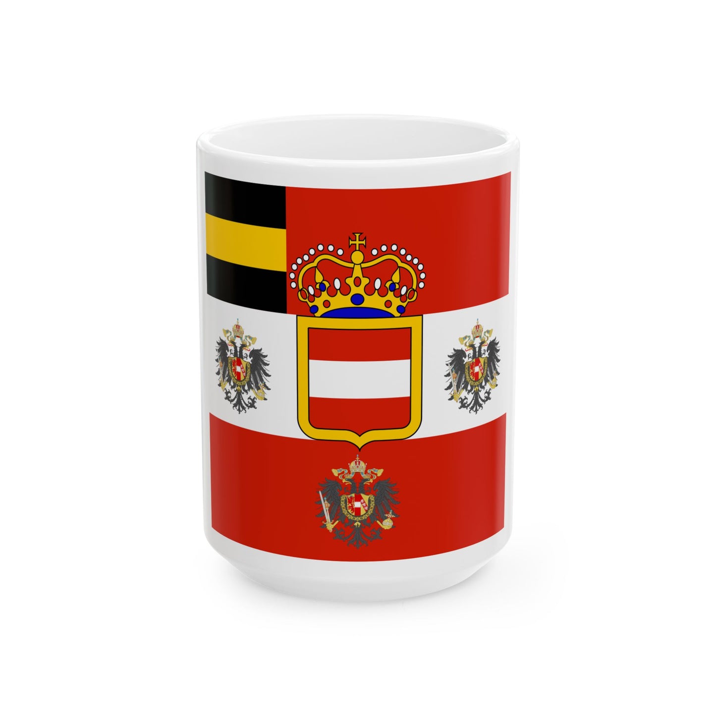 Habsburg Field Marshals Flag (Austria) White Coffee Mug-15oz-Go Mug Yourself
