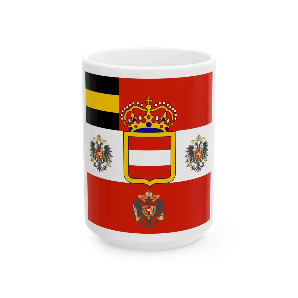 Habsburg Field Marshals Flag (Austria) White Coffee Mug 15oz - Go Mug Yourself