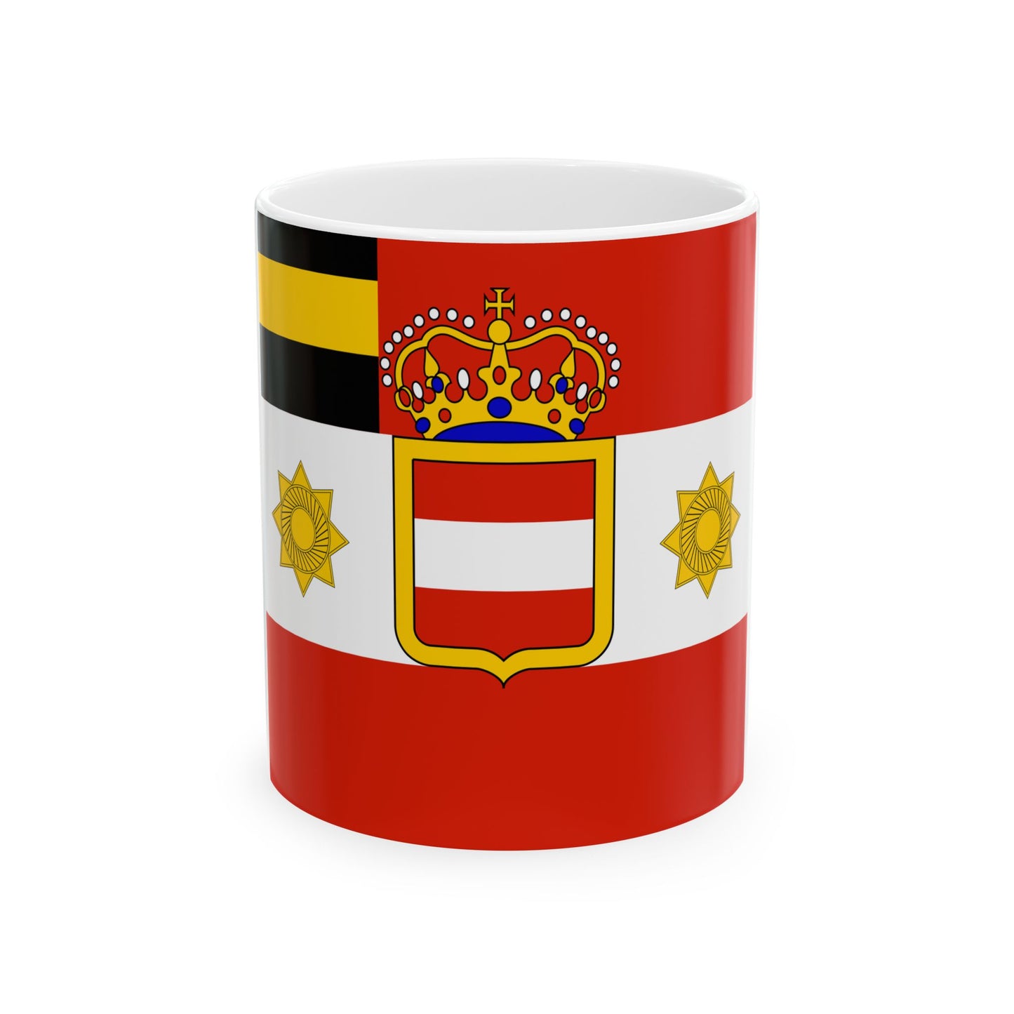 Habsburg Lieutenant Field Marshals Flag (Austria) White Coffee Mug-11oz-Go Mug Yourself