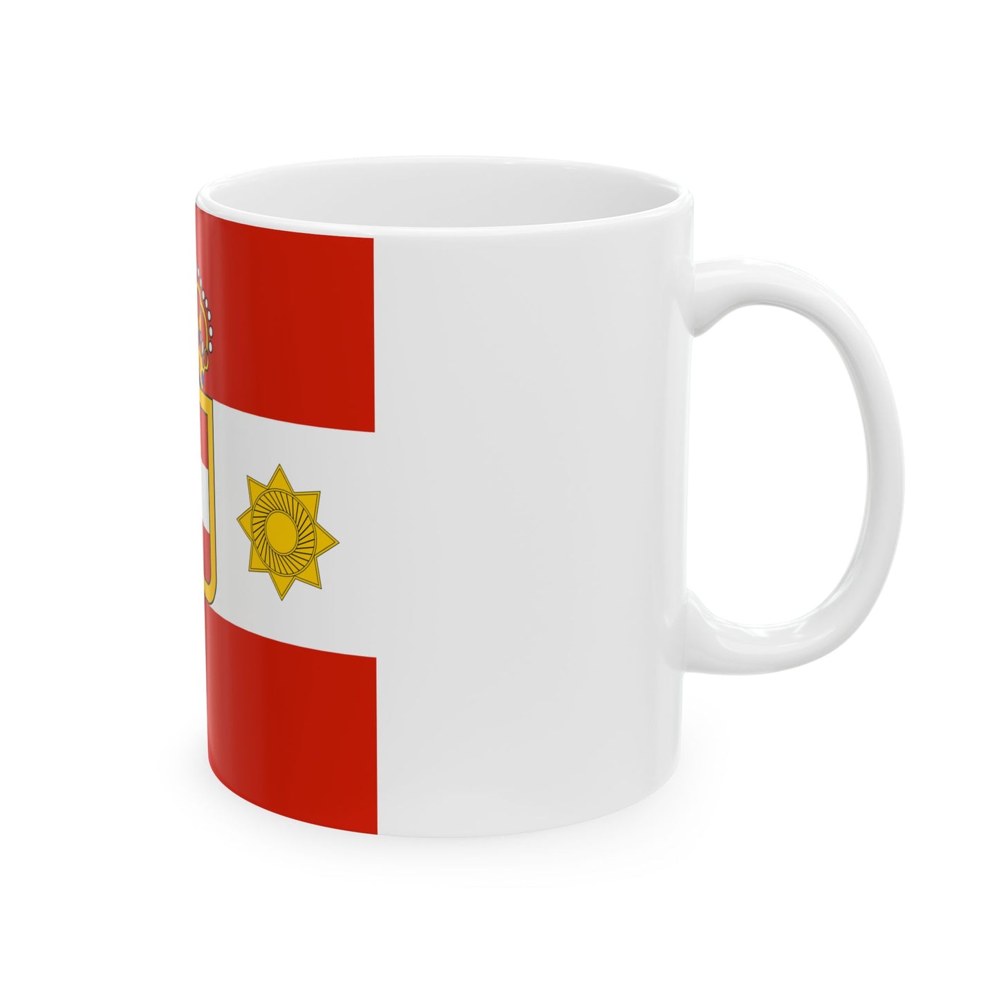 Habsburg Lieutenant Field Marshals Flag (Austria) White Coffee Mug-Go Mug Yourself