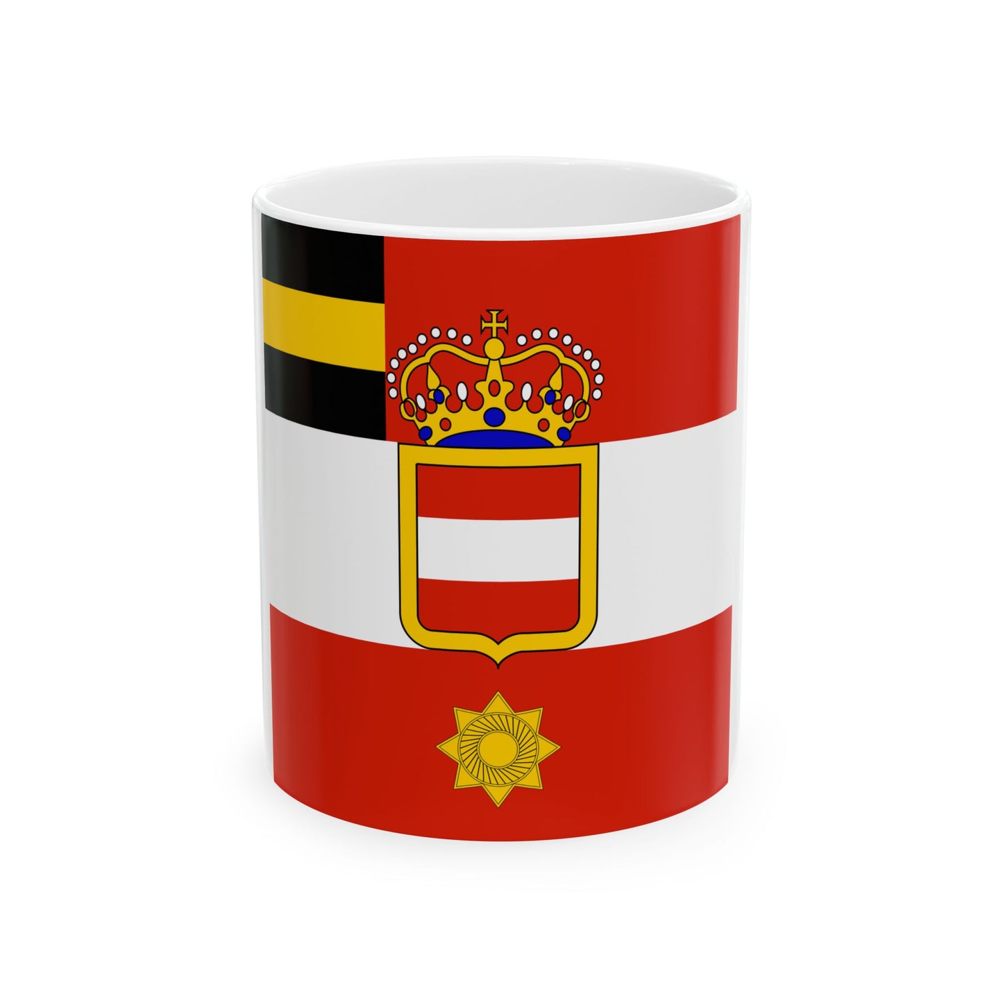 Habsburg Major Generals Flag (Austria) White Coffee Mug-11oz-Go Mug Yourself