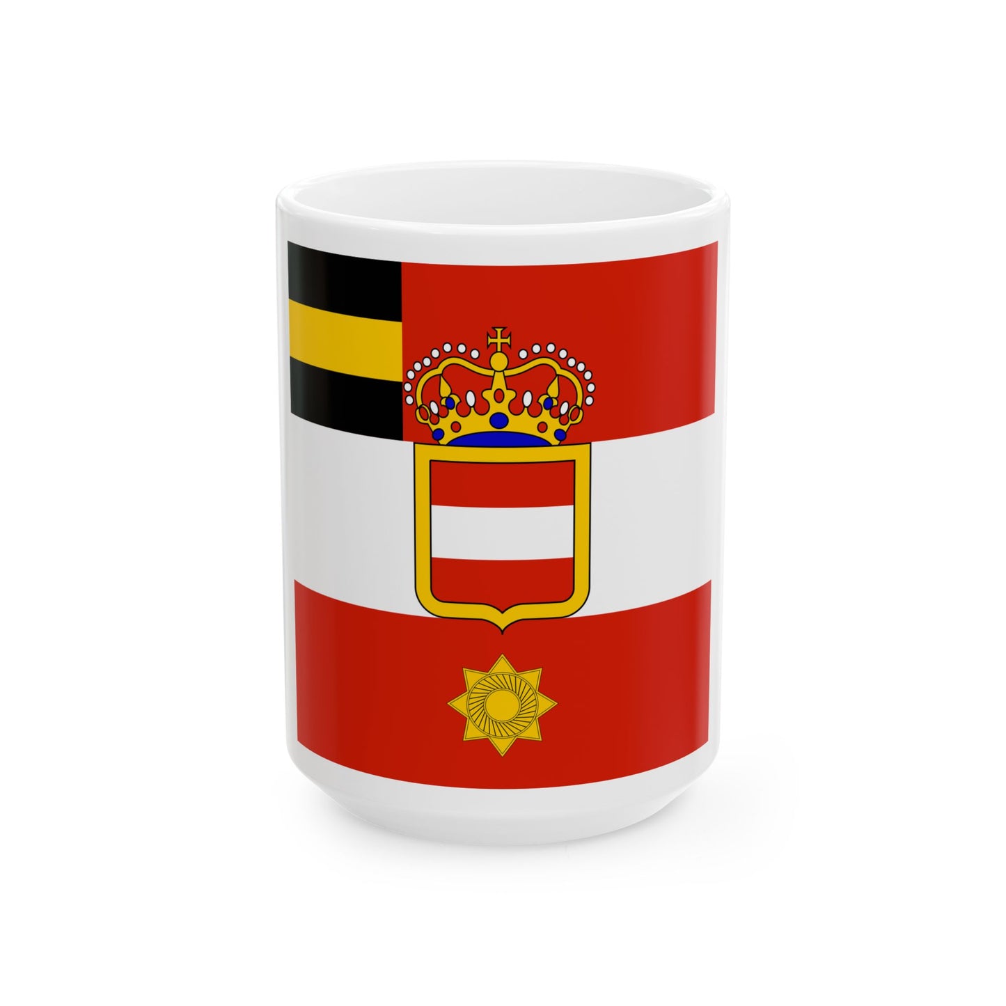 Habsburg Major Generals Flag (Austria) White Coffee Mug-15oz-Go Mug Yourself