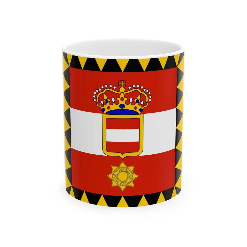 Habsburg Rear Admirals Flag (Austria) White Coffee Mug 11oz - Go Mug Yourself