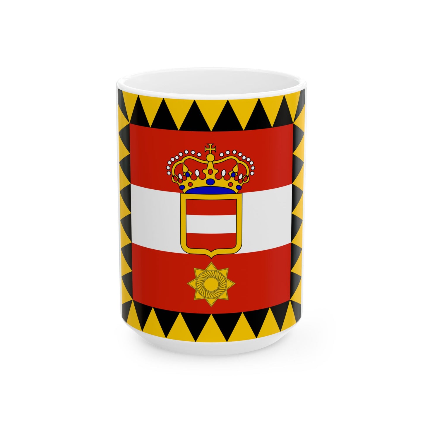 Habsburg Rear Admirals Flag (Austria) White Coffee Mug-15oz-Go Mug Yourself