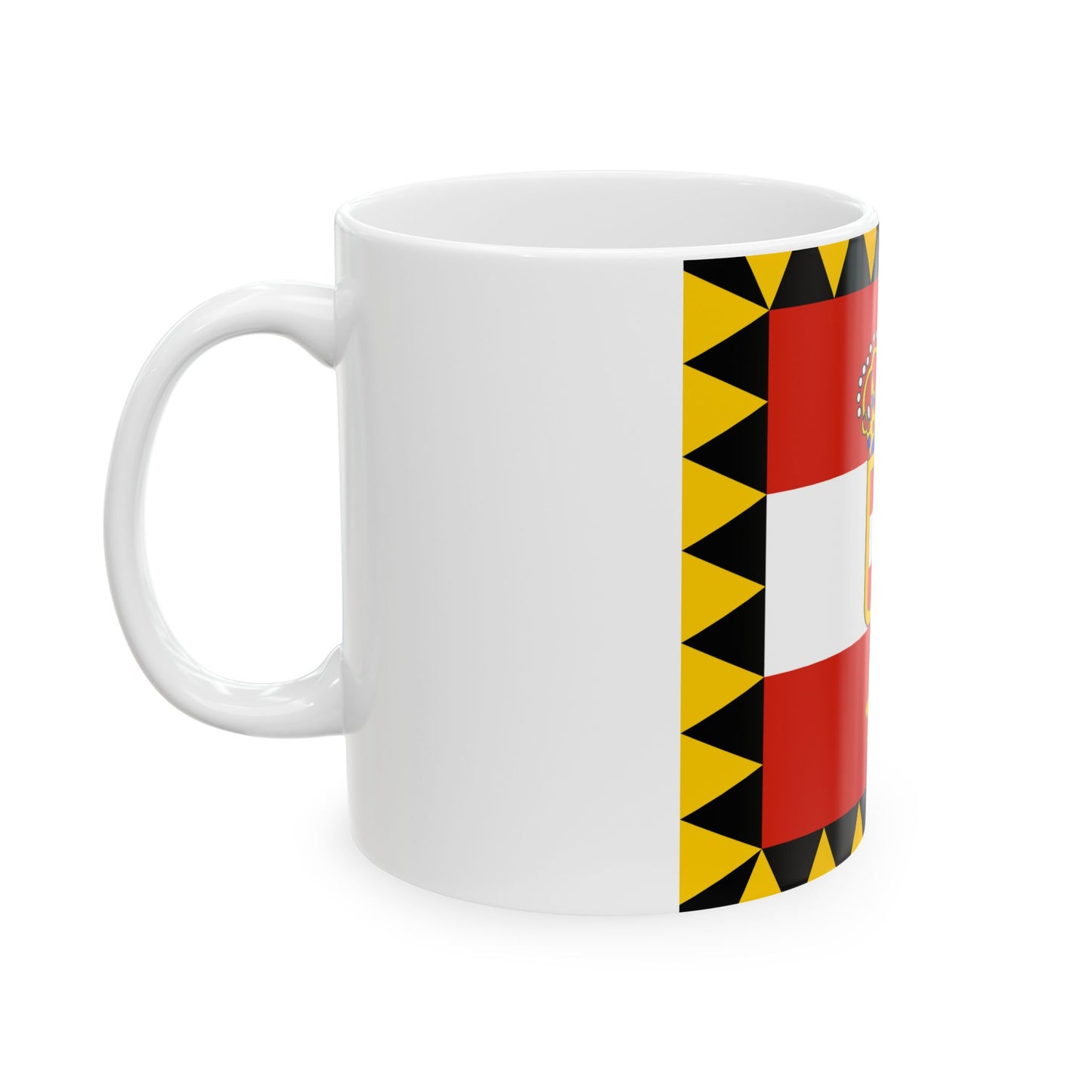 Habsburg Rear Admirals Flag (Austria) White Coffee Mug-Go Mug Yourself