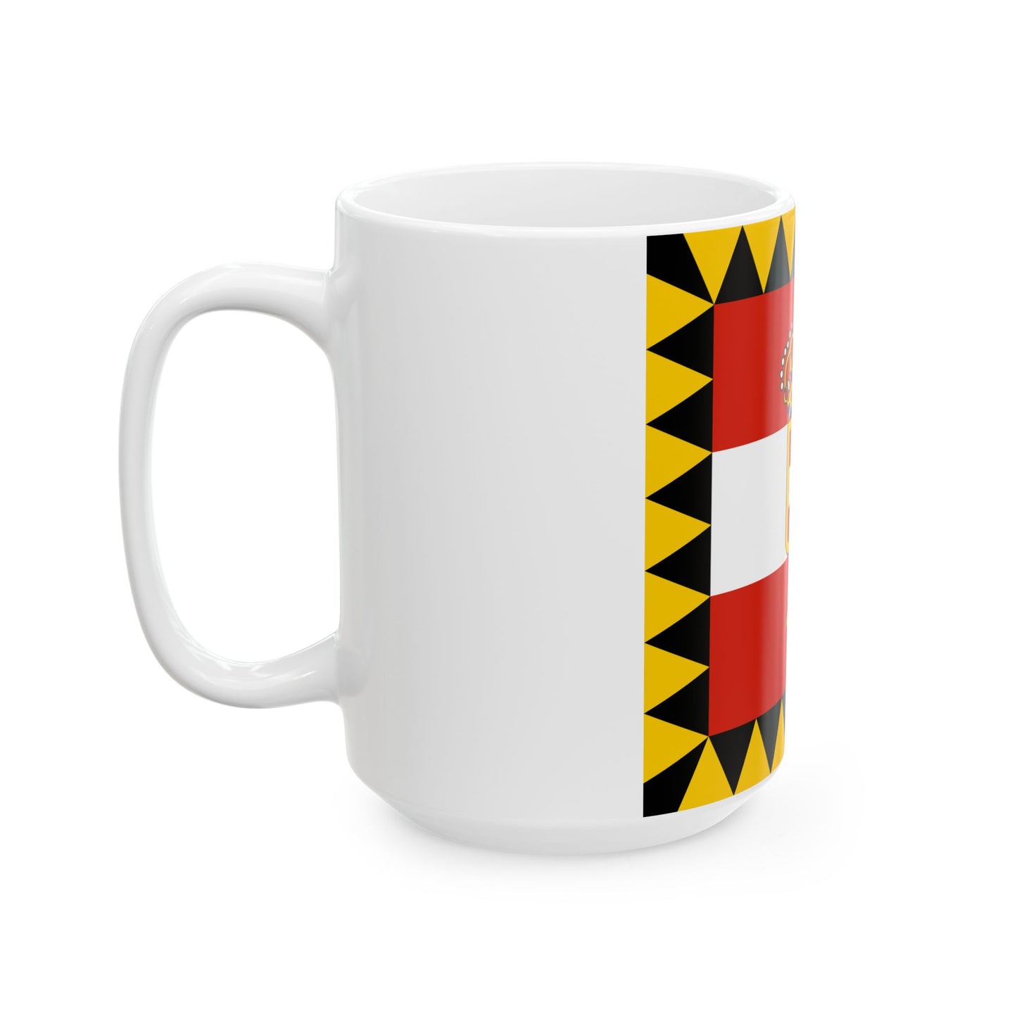 Habsburg Rear Admirals Flag (Austria) White Coffee Mug-Go Mug Yourself