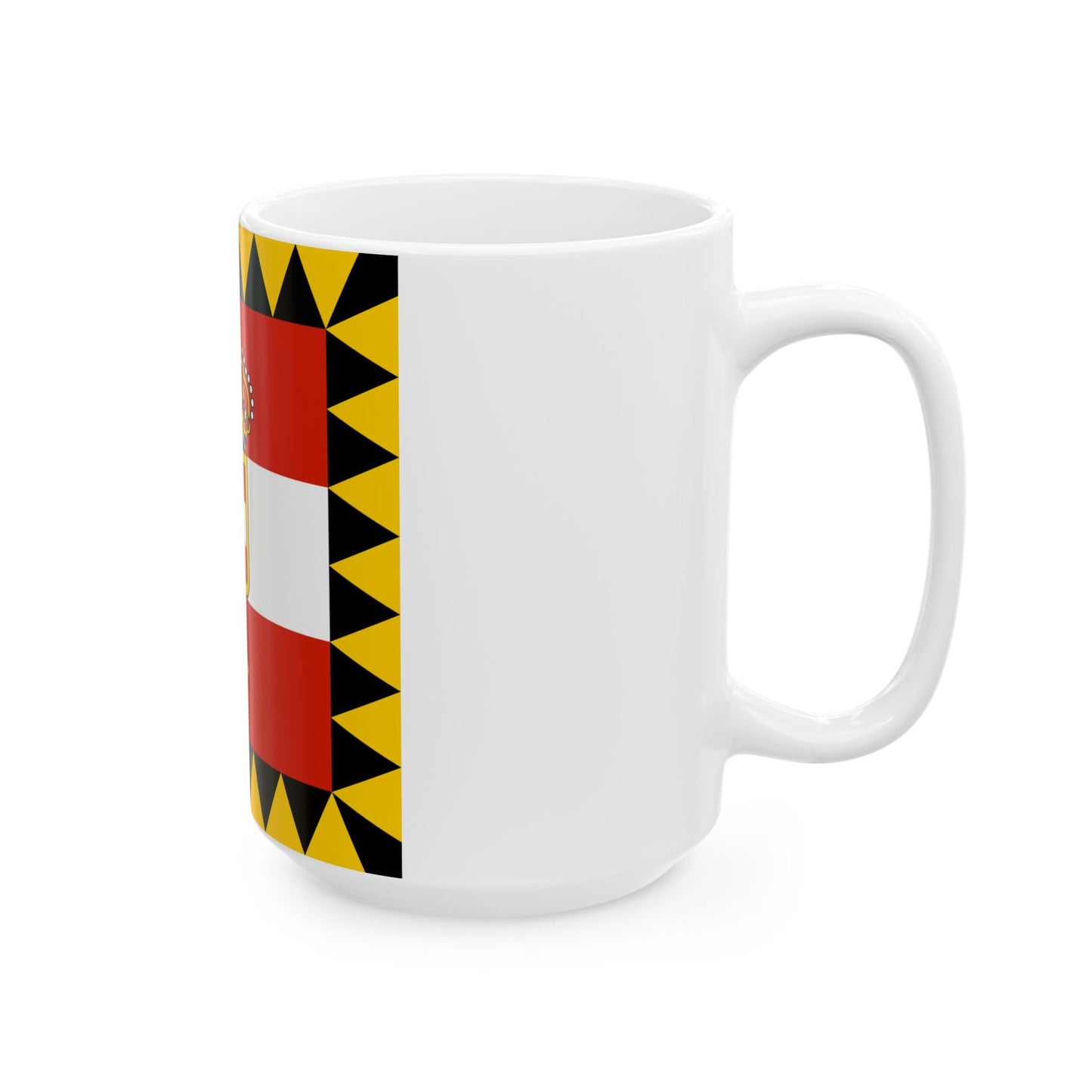 Habsburg Rear Admirals Flag (Austria) White Coffee Mug-Go Mug Yourself
