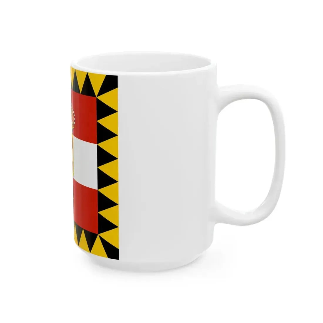 Habsburg Rear Admirals Flag (Austria) White Coffee Mug - Go Mug Yourself