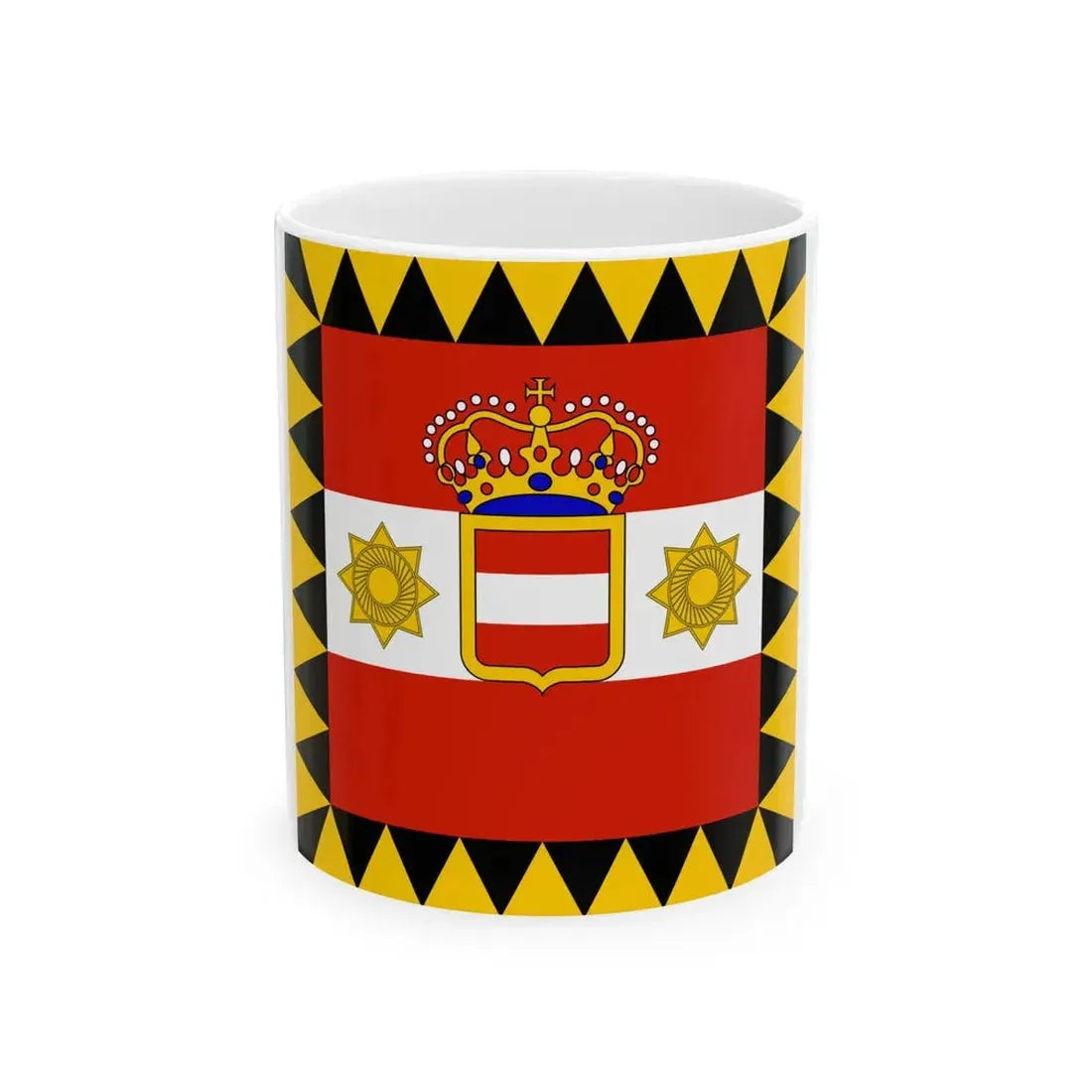 Habsburg Vice Admirals Flag (Austria) White Coffee Mug 11oz - Go Mug Yourself