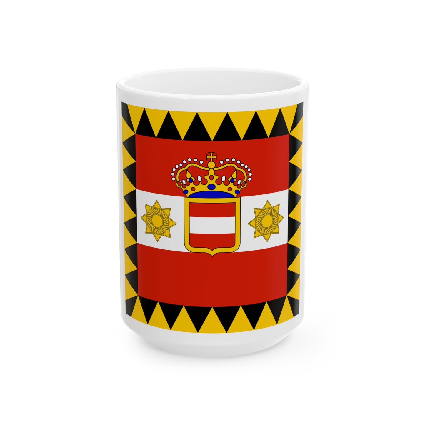 Habsburg Vice Admirals Flag (Austria) White Coffee Mug-15oz-Go Mug Yourself