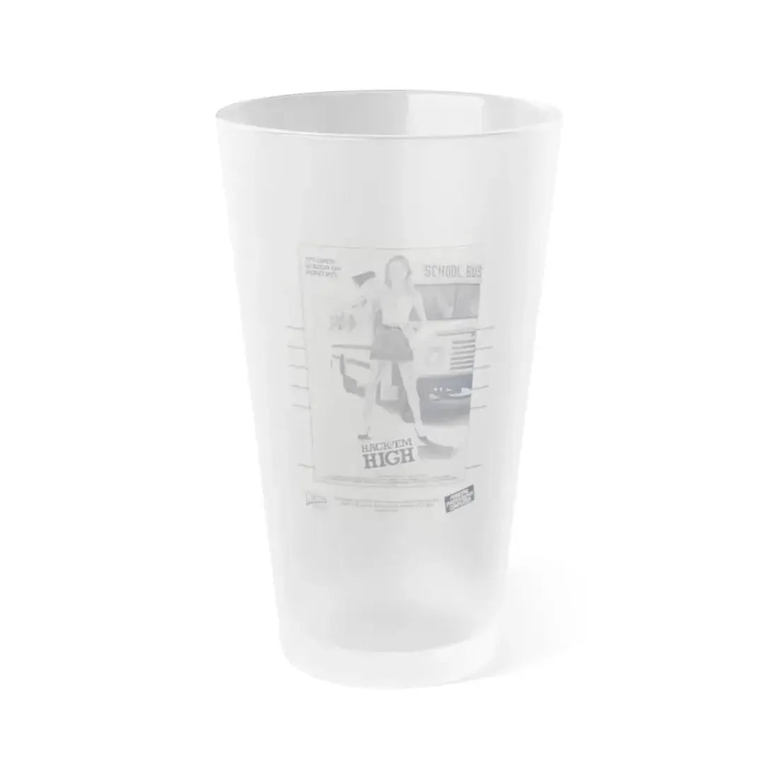 HACK'EM HIGH (CEMETERY HIGH) 1988 Movie Poster - Frosted Pint Glass 16oz 16oz Frosted - Go Mug Yourself