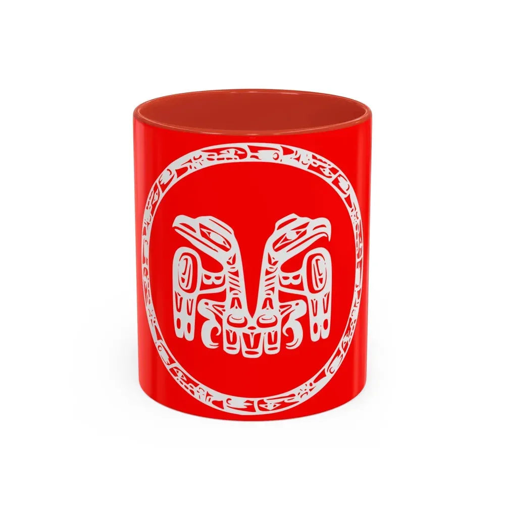 Haida Flag - Accent Coffee Mug 11oz Red - Go Mug Yourself