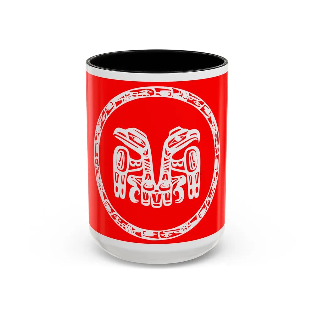 Haida Flag - Accent Coffee Mug-15oz-Black-Go Mug Yourself