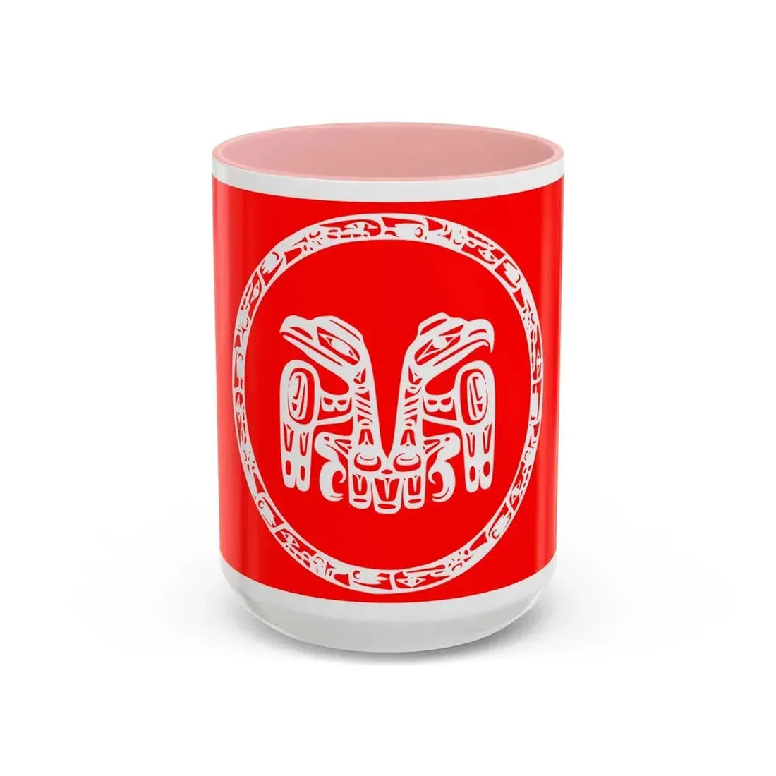 Haida Flag - Accent Coffee Mug 15oz Pink - Go Mug Yourself