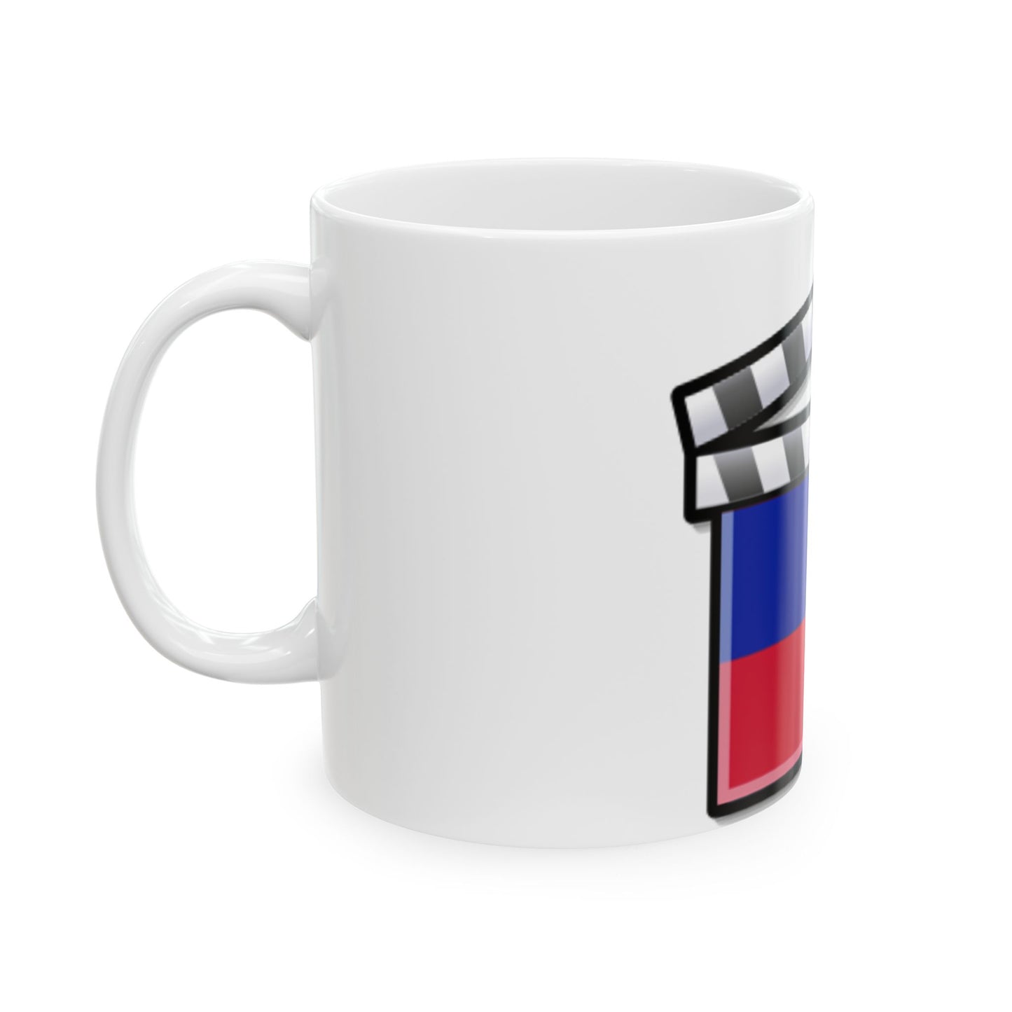 Haiti film clapperboard (Haiti) White Coffee Mug-Go Mug Yourself