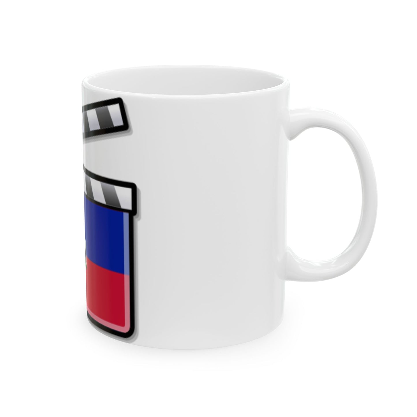 Haiti film clapperboard (Haiti) White Coffee Mug-Go Mug Yourself