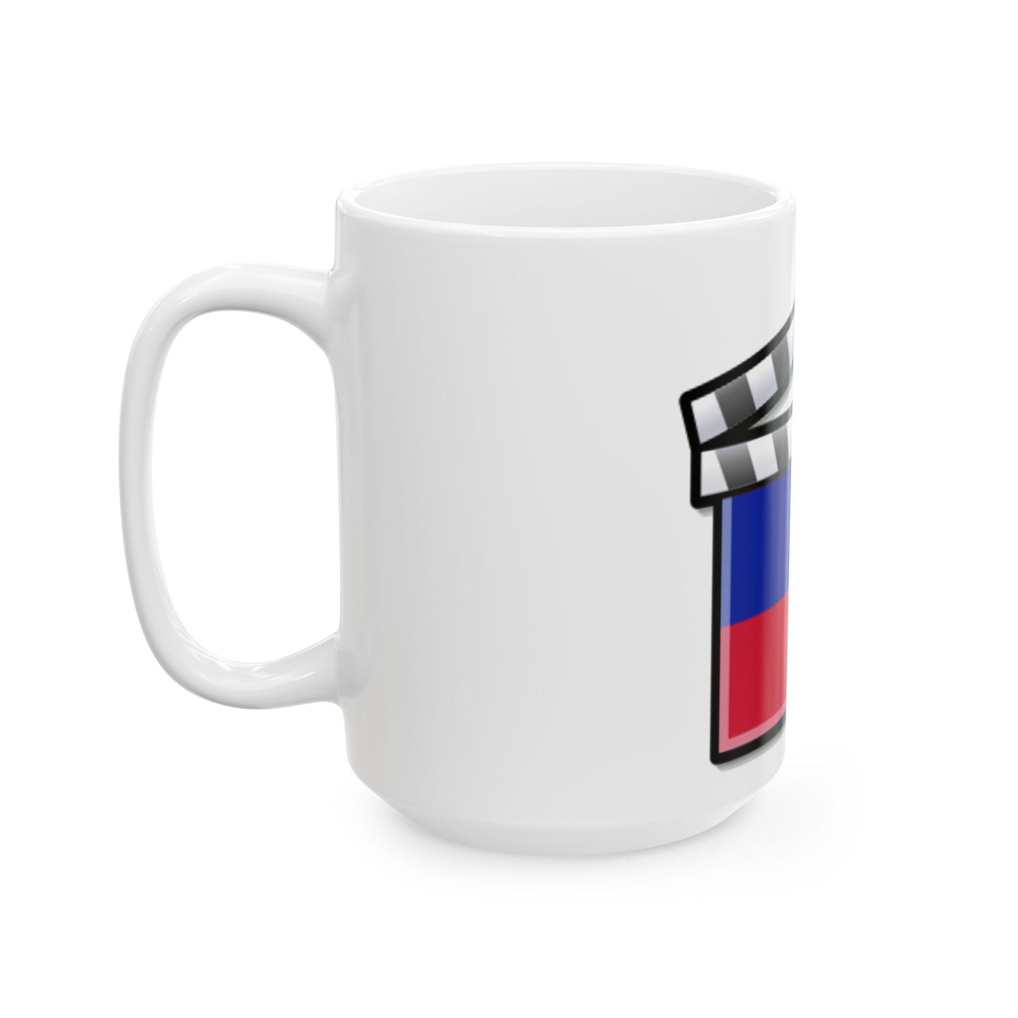 Haiti film clapperboard (Haiti) White Coffee Mug-Go Mug Yourself