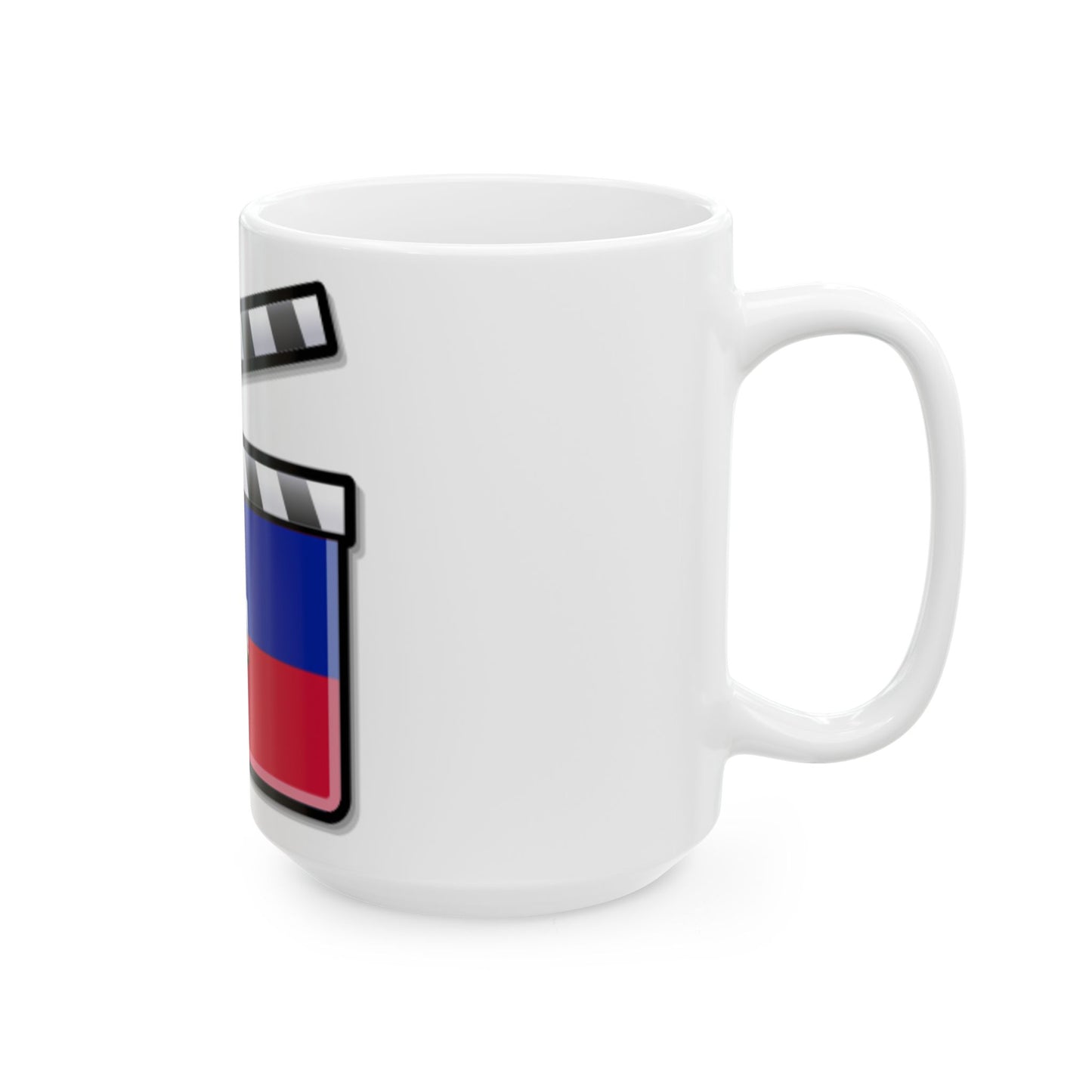 Haiti film clapperboard (Haiti) White Coffee Mug-Go Mug Yourself