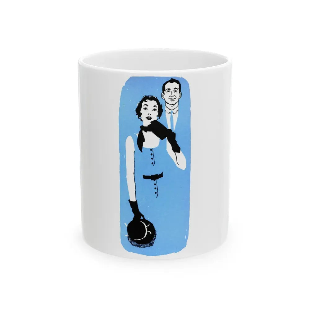 Half a Marriage (2), Redbook, November 1954 - White Coffee Mug 11oz - Go Mug Yourself