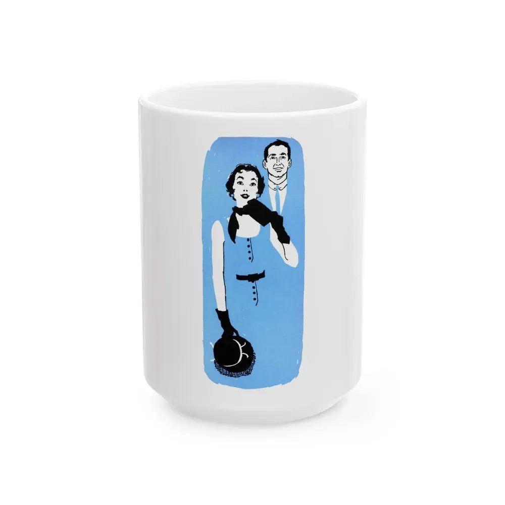 Half a Marriage (2), Redbook, November 1954 - White Coffee Mug 15oz - Go Mug Yourself