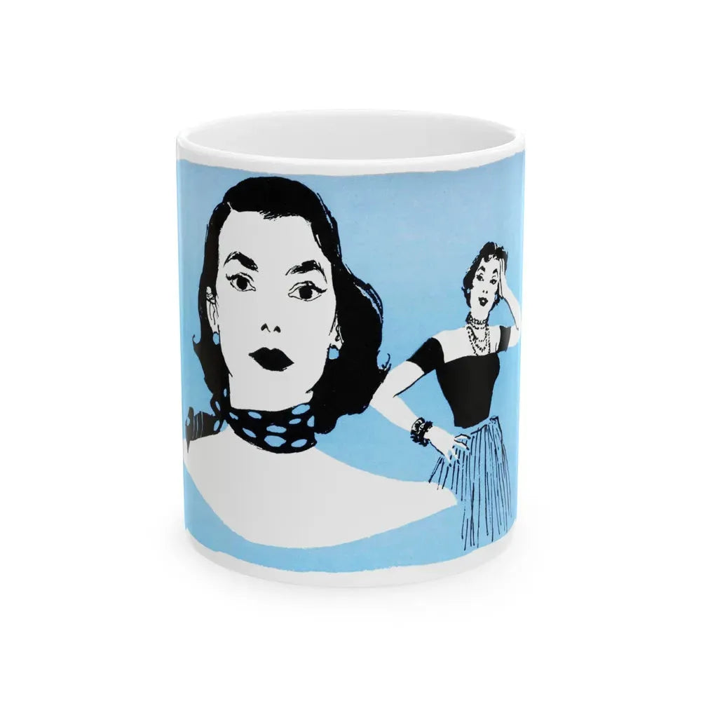 Half a Marriage (4), Redbook, November 1954 - White Coffee Mug 11oz - Go Mug Yourself