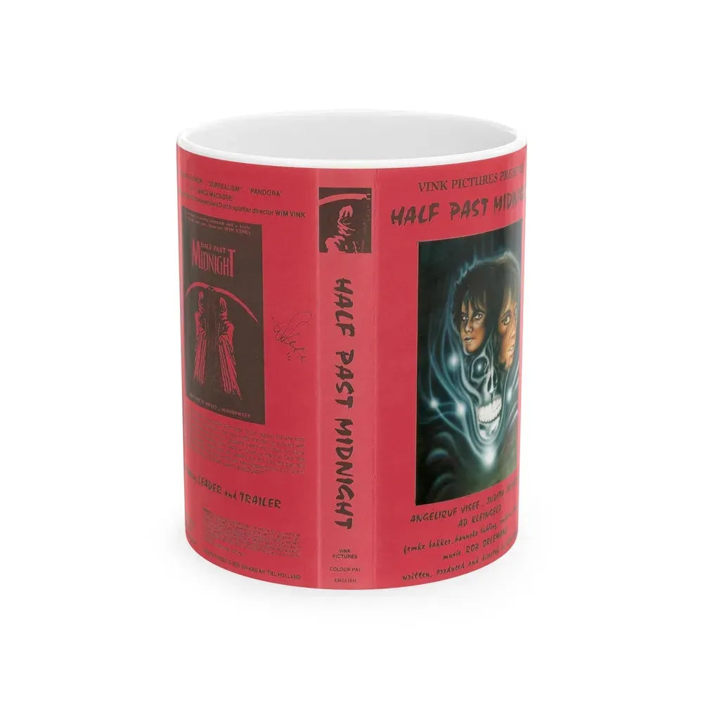 HALF PAST MIDNIGHT (VHS COVER) - White Coffee Mug 11oz - Go Mug Yourself