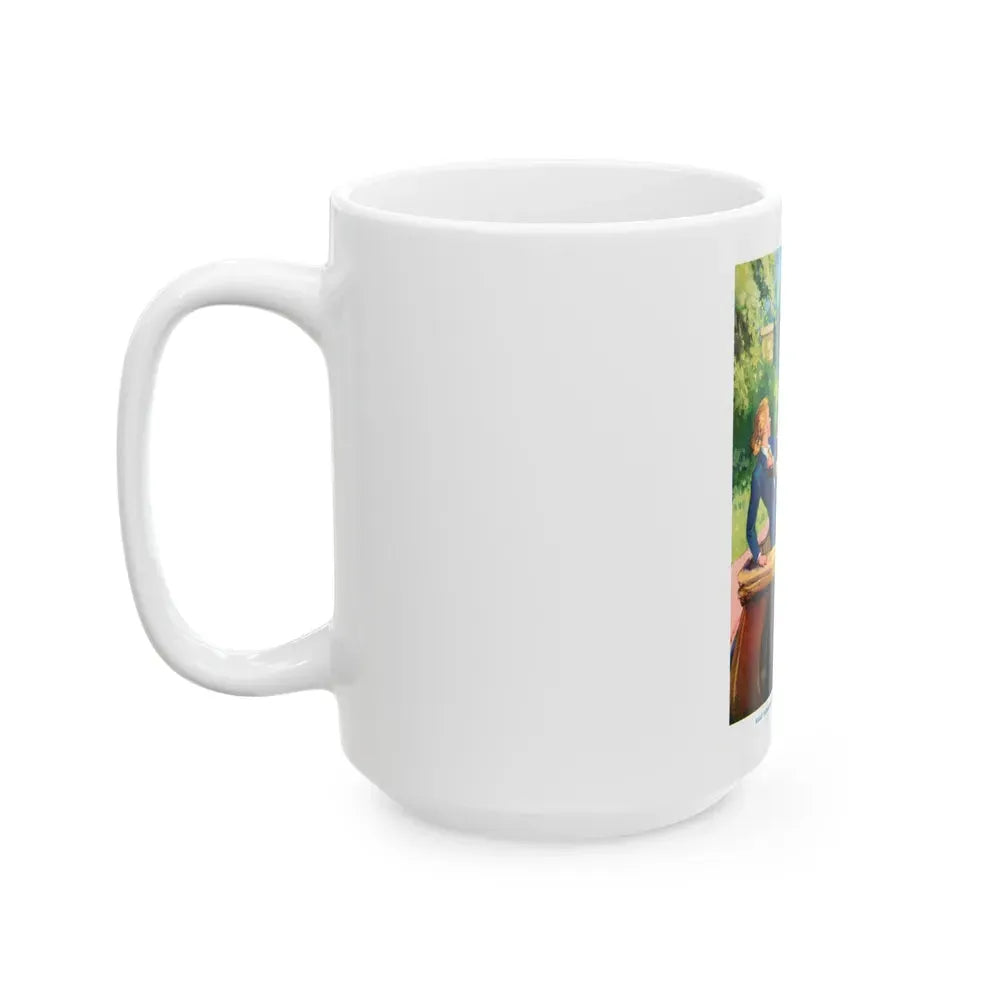 half turning, he aimed a savage blow at the girl - White Coffee Mug - Go Mug Yourself