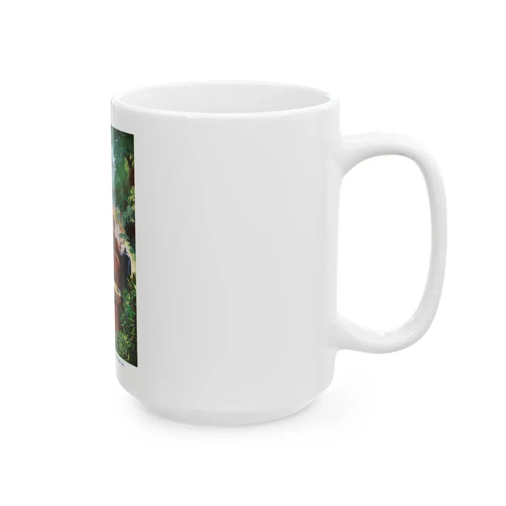 half turning, he aimed a savage blow at the girl - White Coffee Mug - Go Mug Yourself