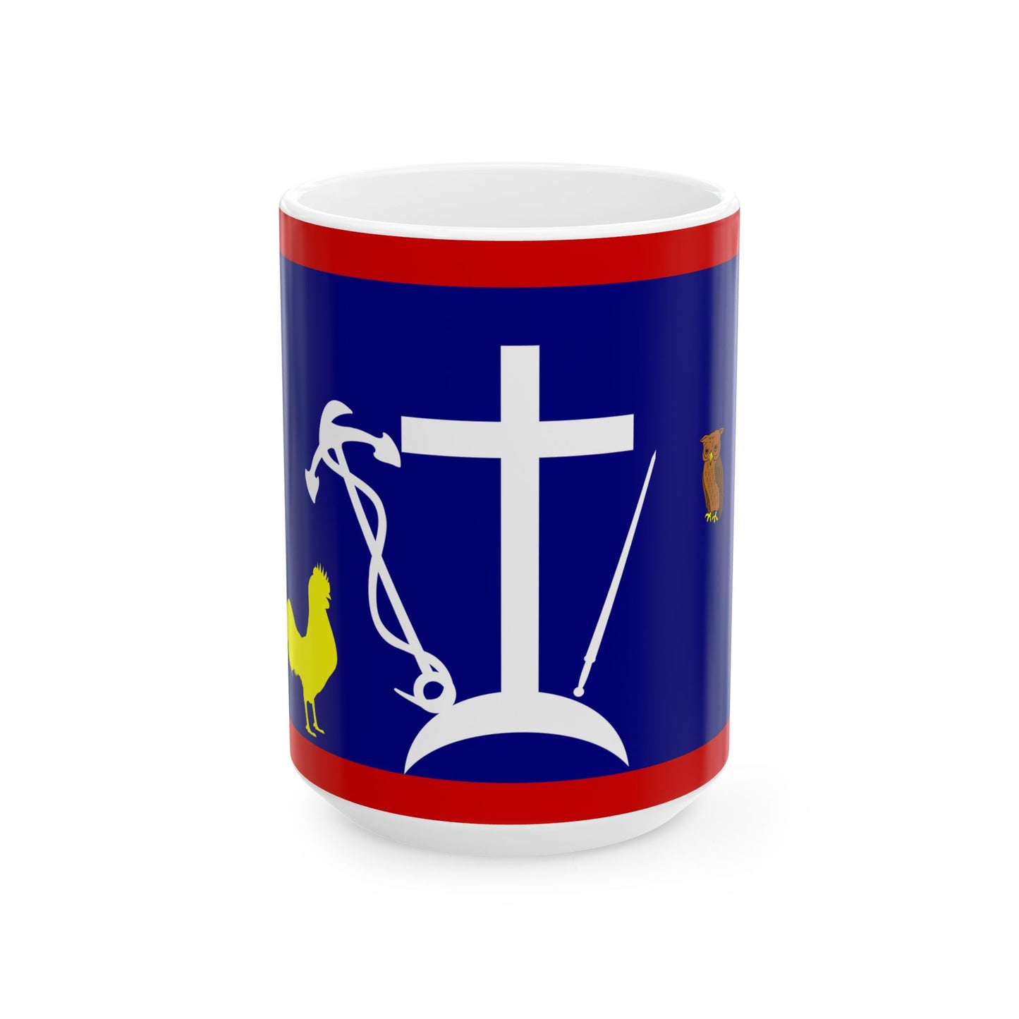 Halkidiki flag 1821 (Greece) White Coffee Mug-15oz-Go Mug Yourself