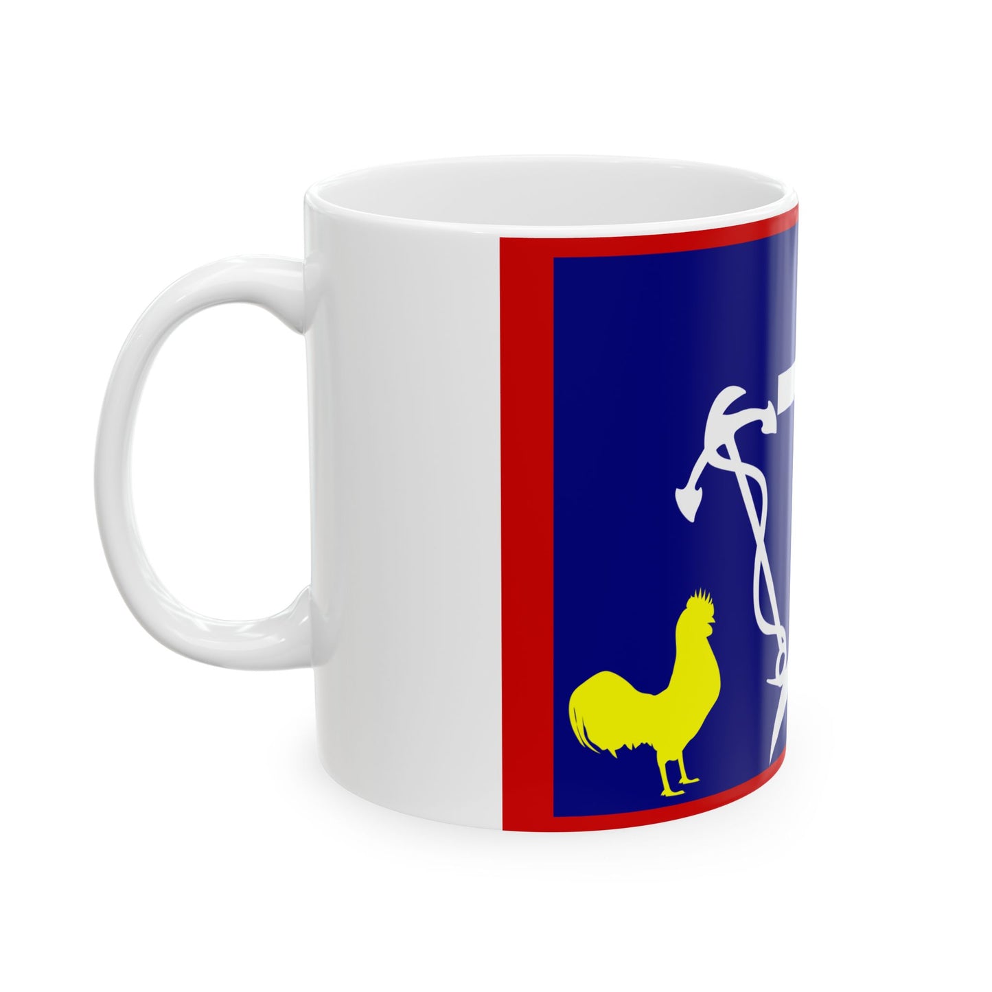 Halkidiki flag 1821 (Greece) White Coffee Mug-Go Mug Yourself