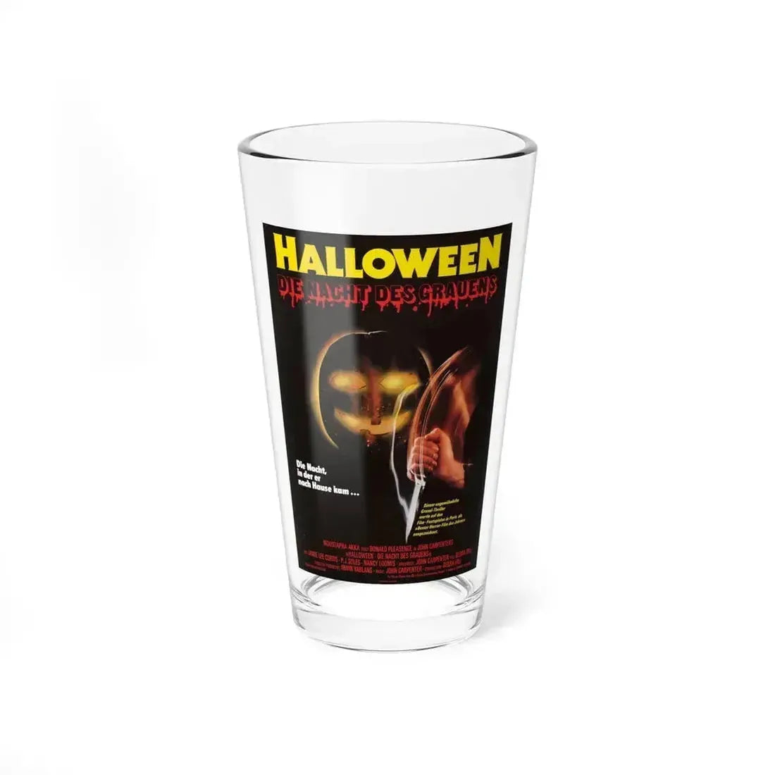 HALLOWEEN (GERMAN) 1978 Movie Poster - Pint Glass 16oz 16oz - Go Mug Yourself