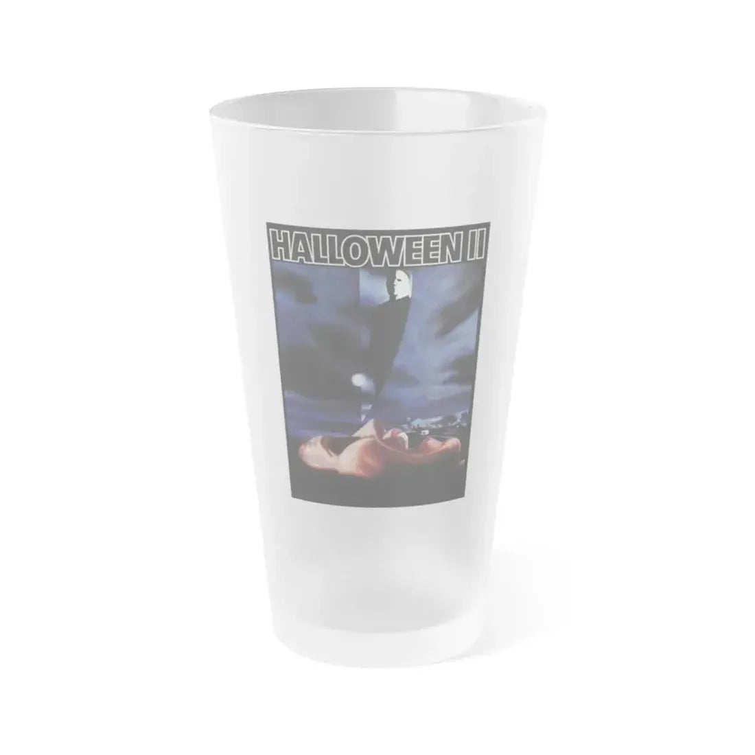 HALLOWEEN II (2) 1981 Movie Poster - Frosted Pint Glass 16oz 16oz Frosted - Go Mug Yourself