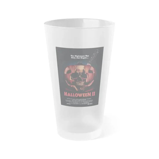 HALLOWEEN II (SADISTART) 1981 Movie Poster - Frosted Pint Glass 16oz 16oz Frosted - Go Mug Yourself