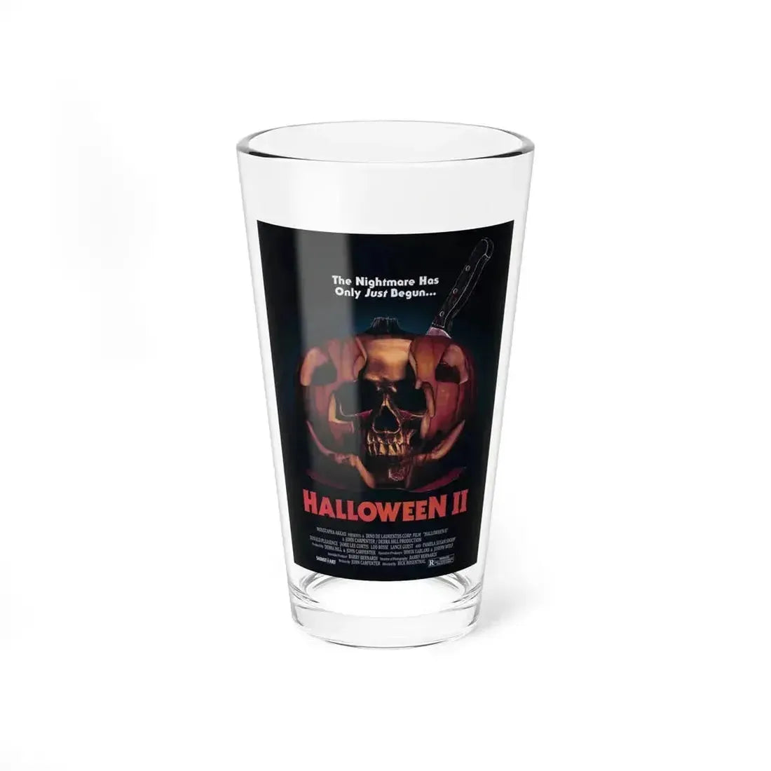 HALLOWEEN II (SADISTART) 1981 Movie Poster - Pint Glass 16oz 16oz - Go Mug Yourself