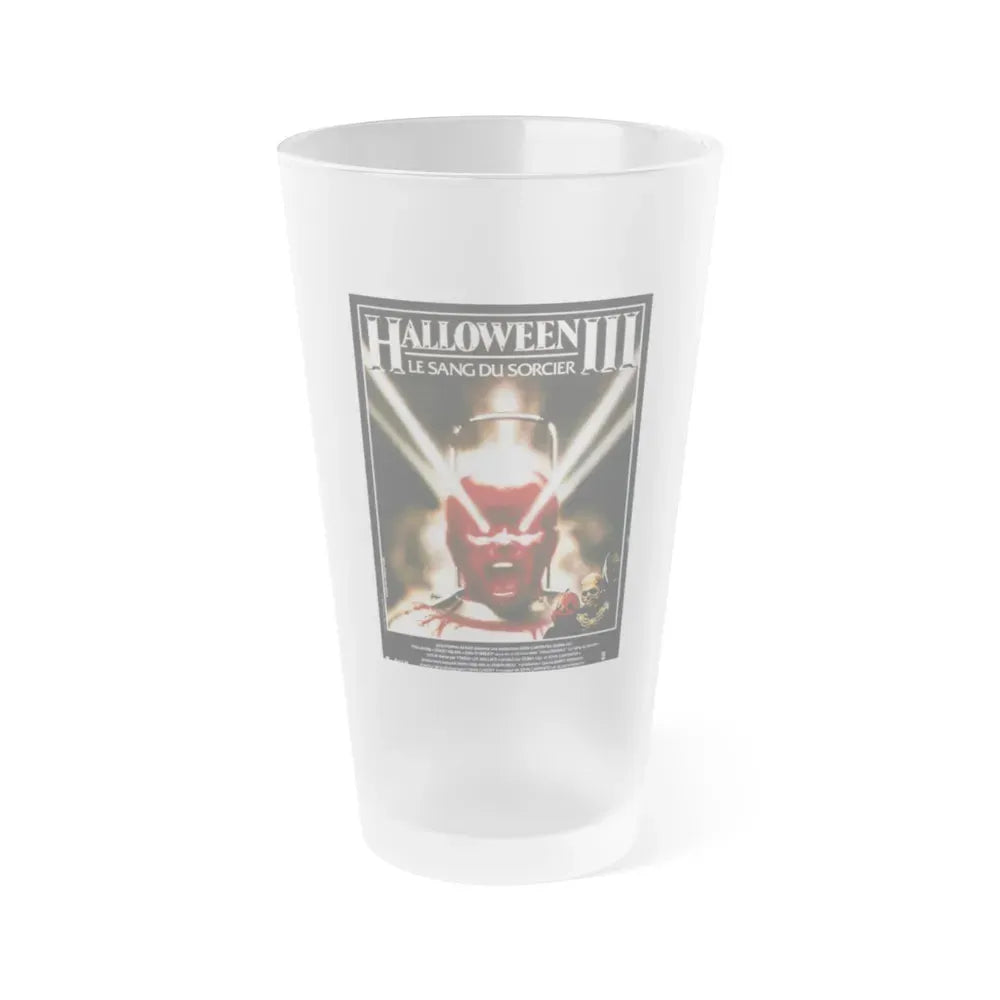 HALLOWEEN III (FRENCH) 1982 Movie Poster - Frosted Pint Glass 16oz 16oz Frosted - Go Mug Yourself