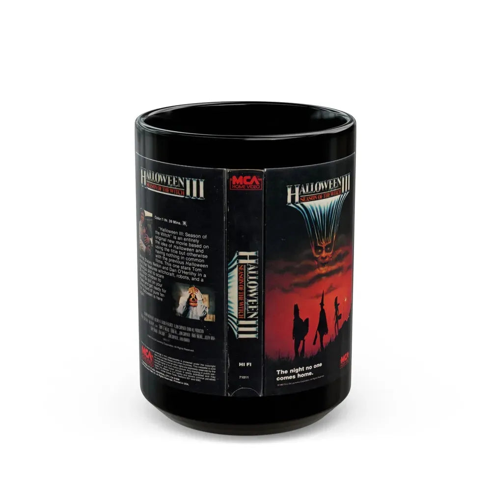 HALLOWEEN III SEASON OF THE WITCH (VHS COVER) - Black Coffee Mug 15oz - Go Mug Yourself