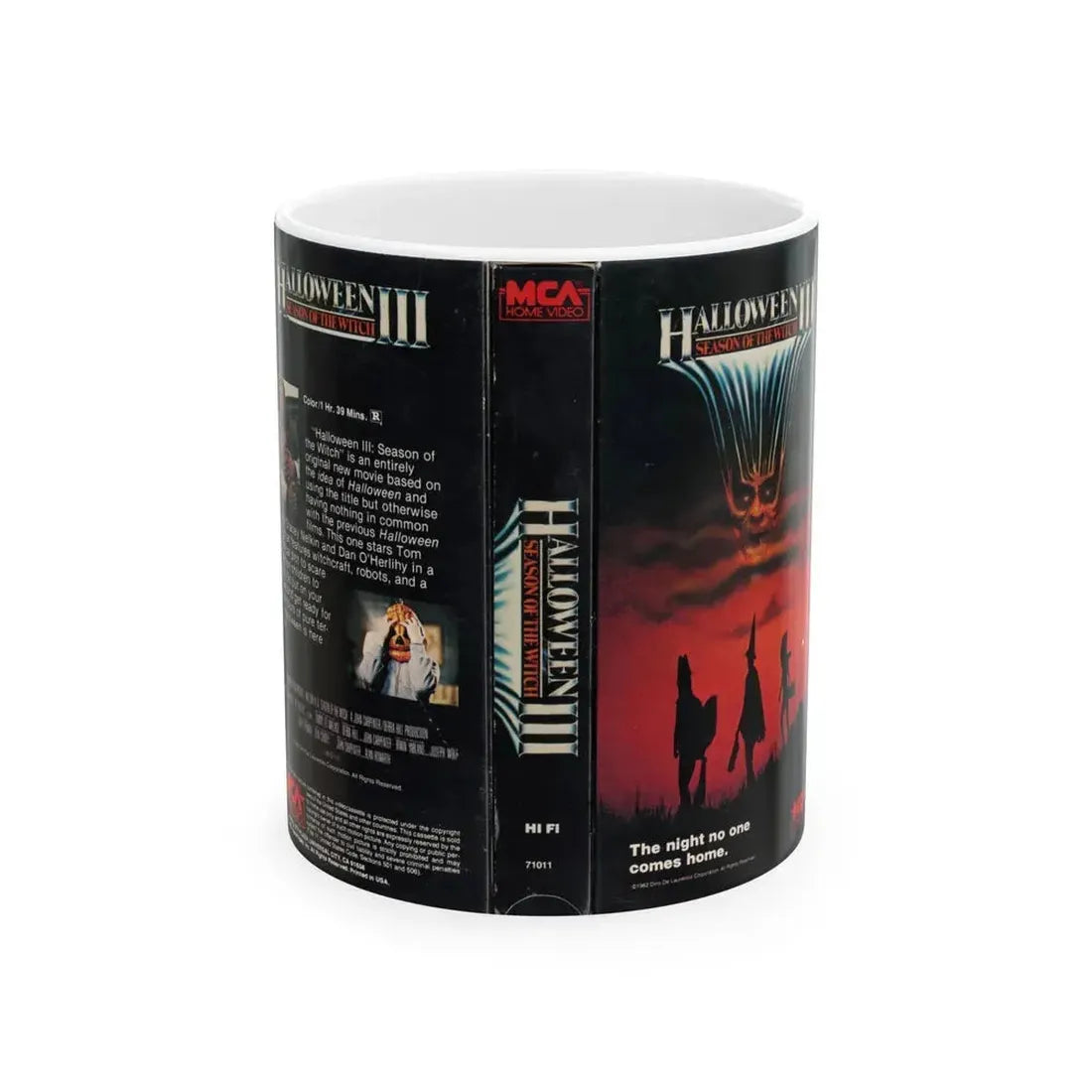 HALLOWEEN III SEASON OF THE WITCH (VHS COVER) - White Coffee Mug 11oz - Go Mug Yourself