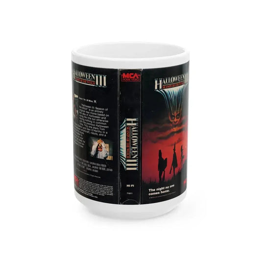 HALLOWEEN III SEASON OF THE WITCH (VHS COVER) - White Coffee Mug 15oz - Go Mug Yourself