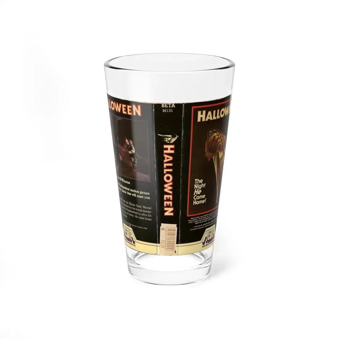 HALLOWEEN MEDIA HOME ENTERTAINMENT (VHS COVER) Pint Glass 16oz 16oz - Go Mug Yourself