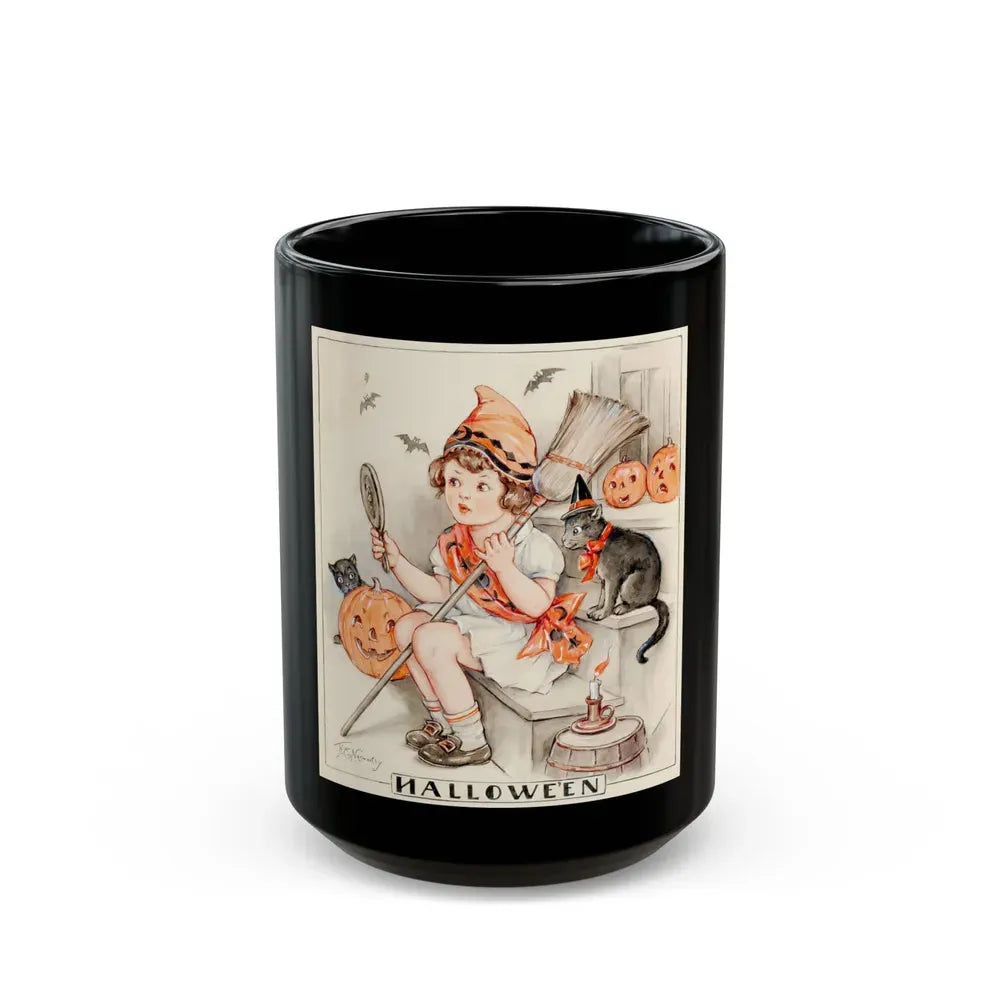 Halloween Spirits, Hearth and Home magazine cover - Black Coffee Mug 15oz - Go Mug Yourself