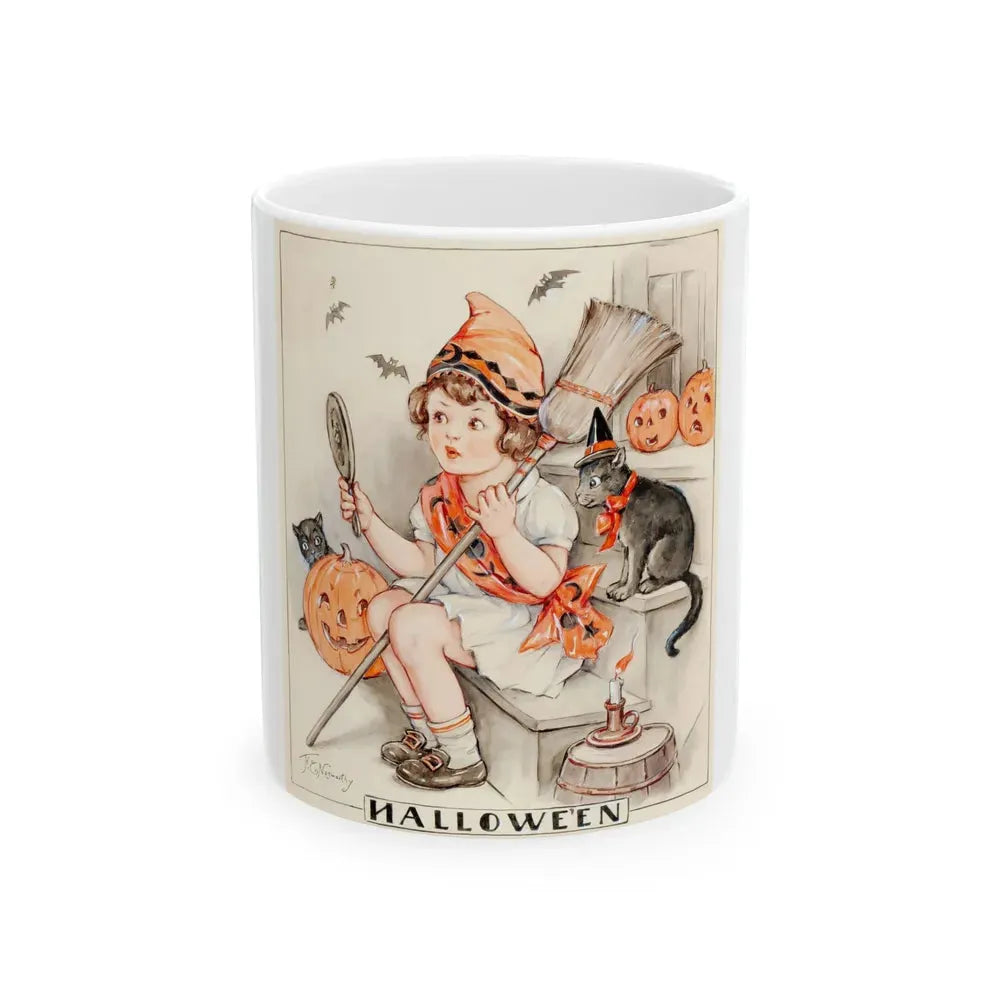 Halloween Spirits, Hearth and Home magazine cover - White Coffee Mug 11oz - Go Mug Yourself