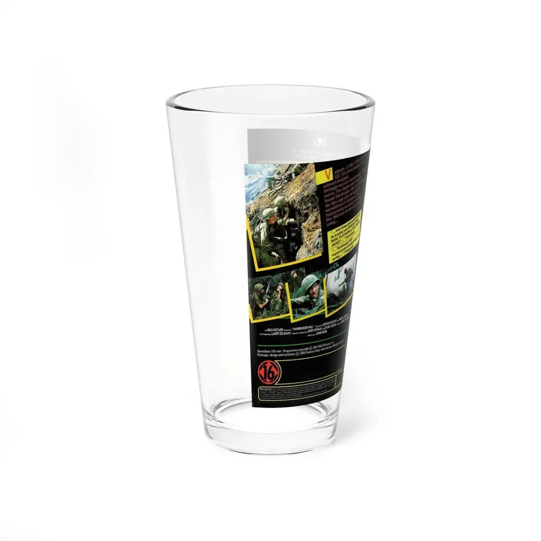 HAMBURGER HILL (VHS COVER) Pint Glass 16oz - Go Mug Yourself