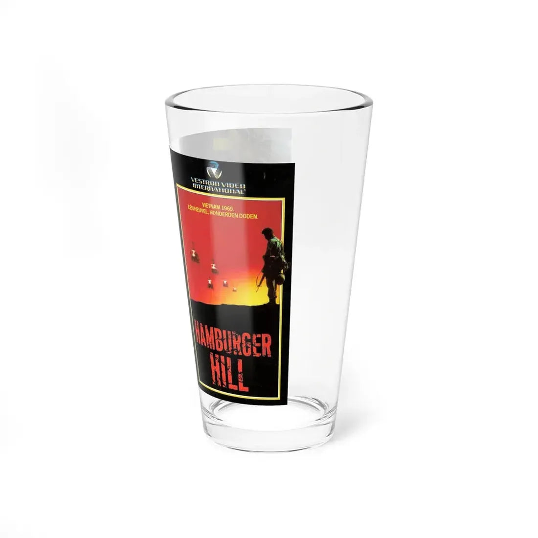 HAMBURGER HILL (VHS COVER) Pint Glass 16oz - Go Mug Yourself
