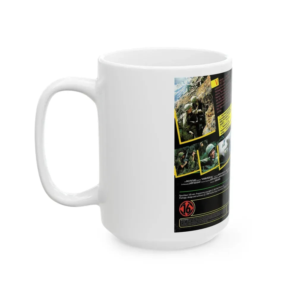 HAMBURGER HILL (VHS COVER) - White Coffee Mug - Go Mug Yourself