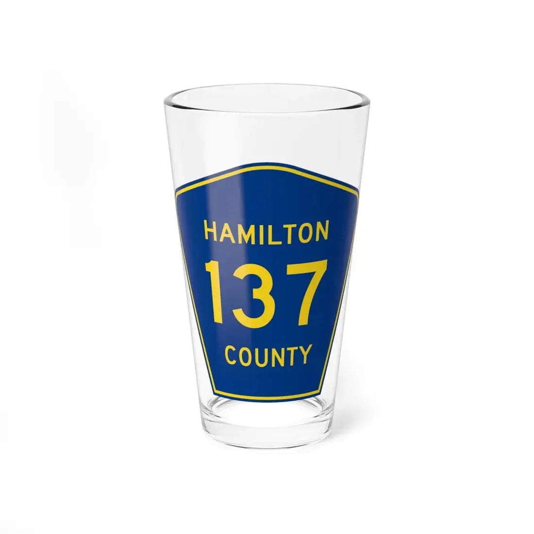 Hamilton County 137 (Florida) (Road Sign) Pint Glss 16oz 16oz - Go Mug Yourself
