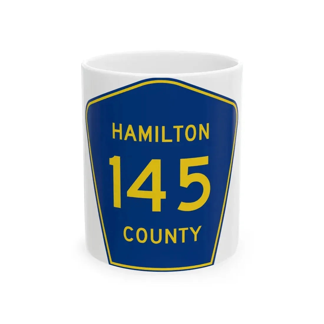 Hamilton County 145 (Florida) (Road Sign) White Coffee Mug 11oz - Go Mug Yourself