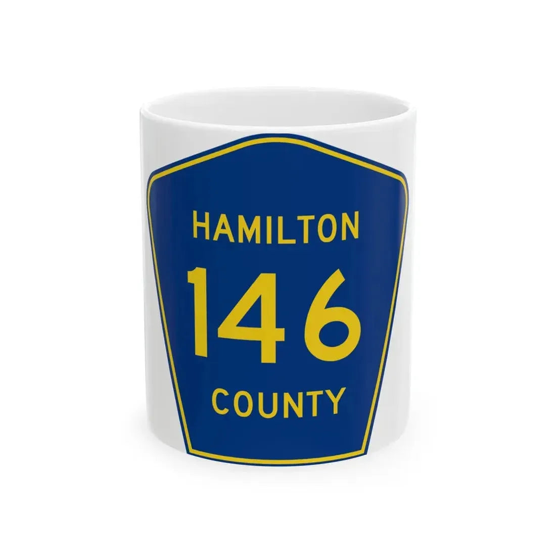 Hamilton County 146 (Florida) (Road Sign) White Coffee Mug 11oz - Go Mug Yourself