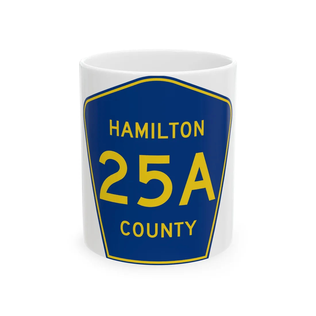Hamilton County Road 25A FL (Florida) (Road Sign) White Coffee Mug 11oz - Go Mug Yourself