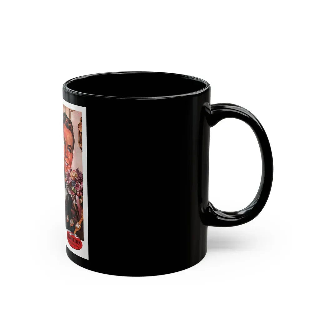 Hamilton Watch ad, Collier's, November 5, 1949 - Black Coffee Mug - Go Mug Yourself