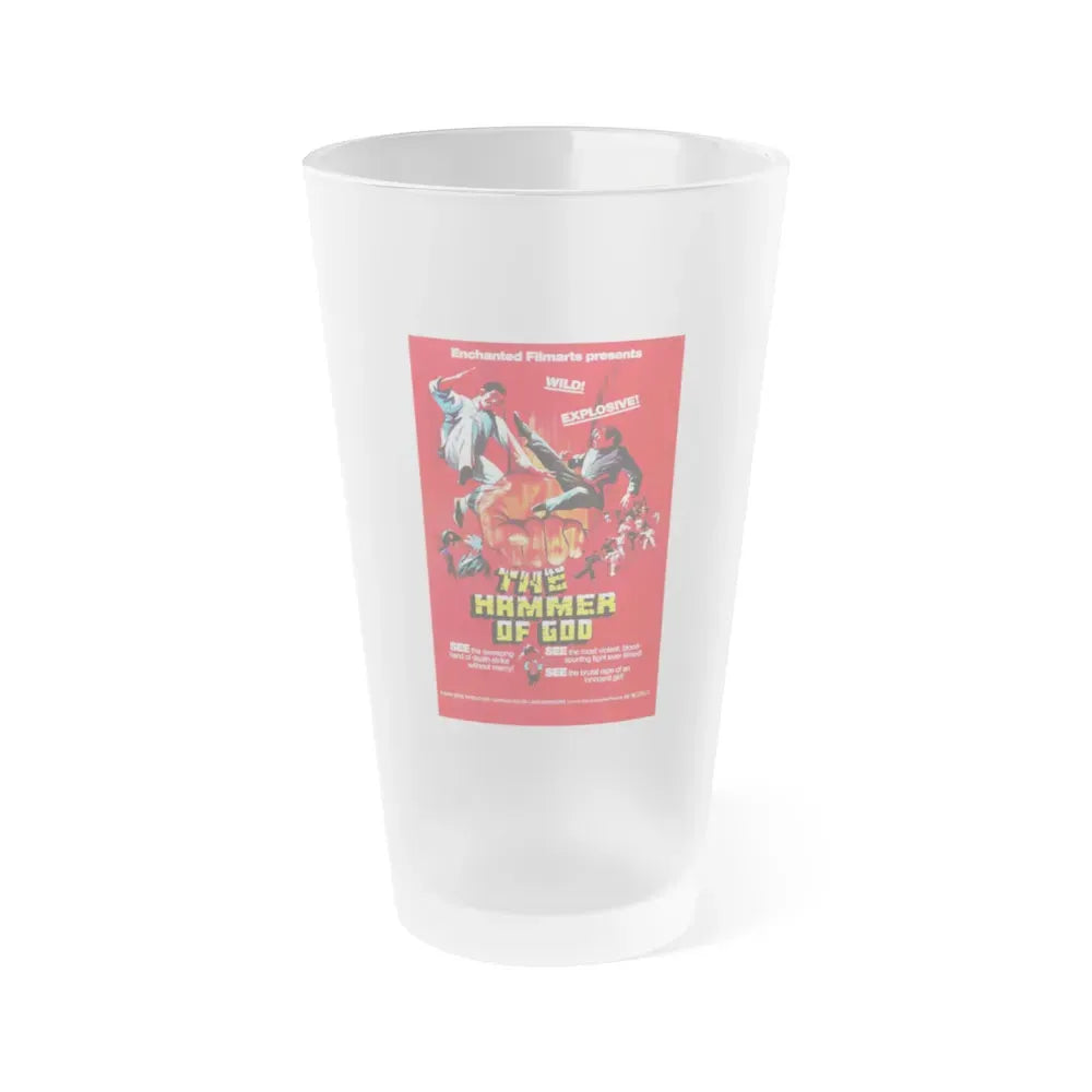 HAMMER OF GOD 1970 Movie Poster - Frosted Pint Glass 16oz 16oz Frosted - Go Mug Yourself